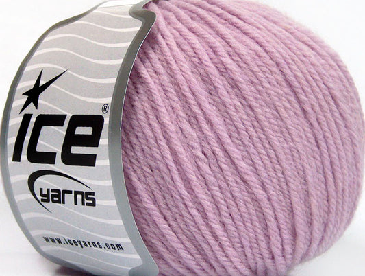 Lot of 6 Skeins Ice Yarns PURE MERINO WORSTED (100% Merino Wool) Yarn Lilac