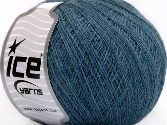 Lot of 8 Skeins ICE SALE WINTER (50% Wool) Hand Knitting Yarn Jeans Blue