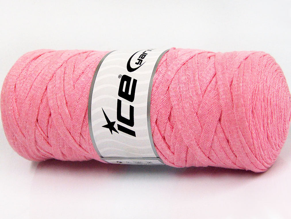 250 gr ICE YARNS JUMBO COTTON RIBBON (100% Recycled Cotton) Yarn Light Pink