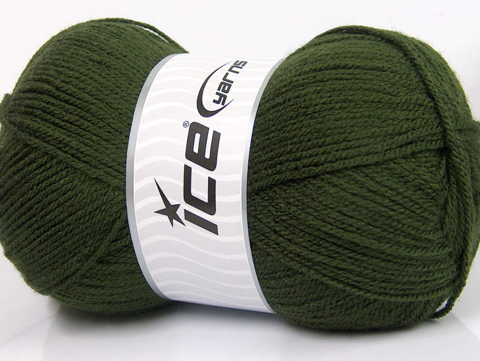 Lot of 4 x 100gr Skeins Ice Yarns GONCA Hand Knitting Yarn Khaki