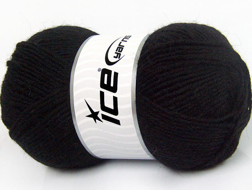 Lot of 4 x 100gr Skeins Ice Yarns ALPACA CLASSIC (25% Alpaca 25% Wool) Yarn Black