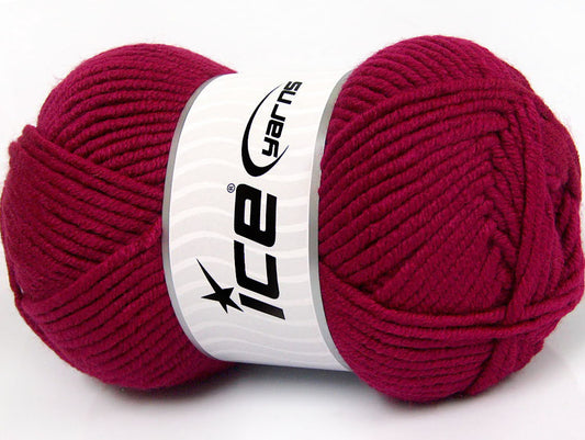 Lot of 4 x 100gr Skeins Ice Yarns LACQUER Hand Knitting Yarn Burgundy