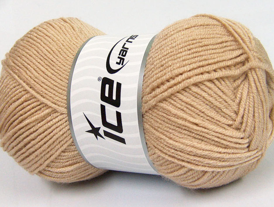 Lot of 4 x 100gr Skeins Ice Yarns CLASSIC ARAN Hand Knitting Yarn Beige