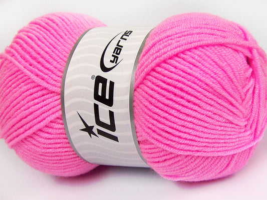 Lot of 4 x 100gr Skeins ICE CLASSIC ARAN Hand Knitting Yarn Pink