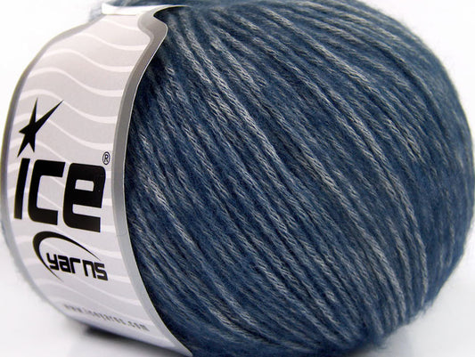 Lot of 8 Skeins Ice Yarns BAMBOO SOFTAIR (15% Bamboo) Yarn Navy Grey