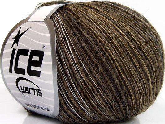 Lot of 10 Skeins ICE SALE MOHAIR-WOOL BLEND (30% Wool 10% Viscose) Yarn Brown Shades
