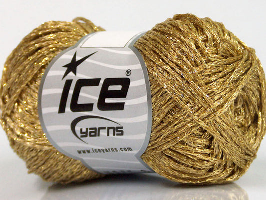 Lot of 8 Skeins ICE VISCOSA STELLA (75% Viscose) Hand Knitting Yarn Dark Gold