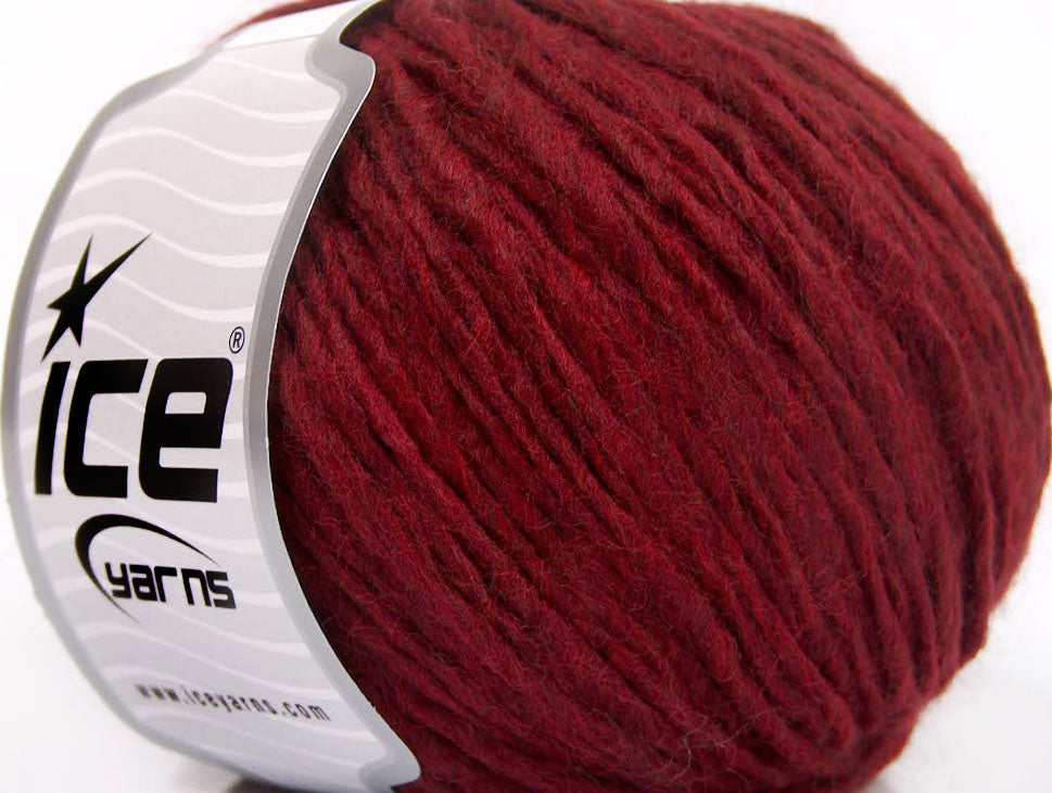 Lot of 8 Skeins ICE ETNO ALPACA (25% Alpaca 50% Merino Wool) Yarn Burgundy