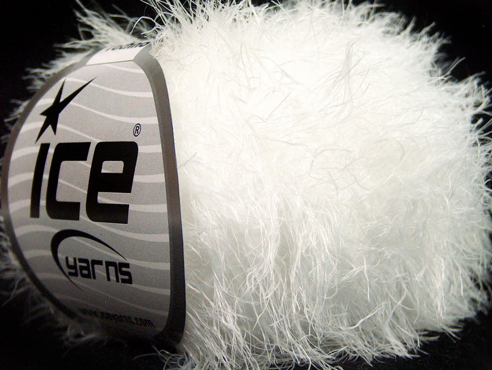 Lot of 8 Skeins Ice Yarns TECHNO Hand Knitting Yarn White