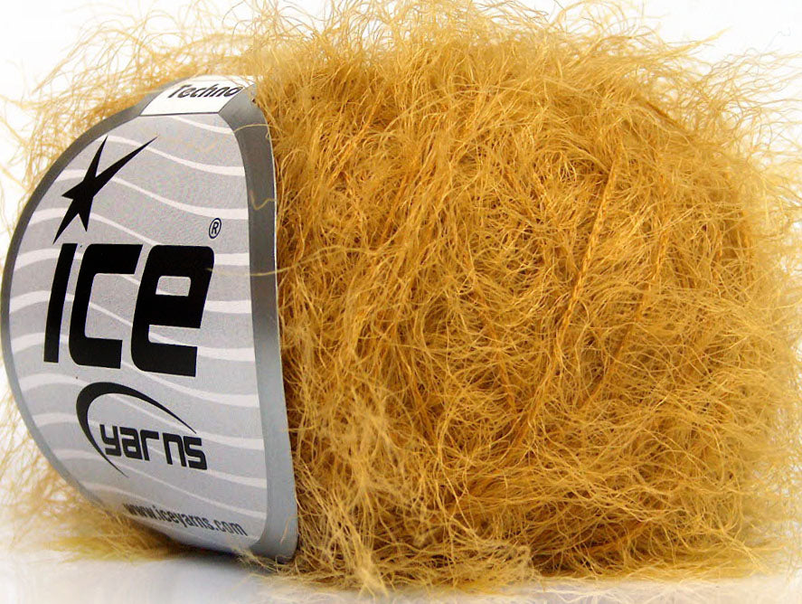 Lot of 8 Skeins ICE TECHNO Hand Knitting Yarn Gold