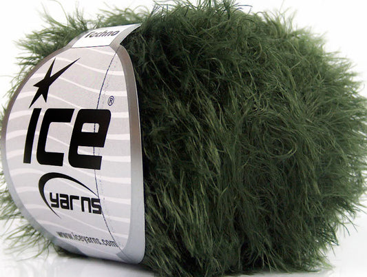 Lot of 8 Skeins Ice Yarns TECHNO Hand Knitting Yarn Hunter Green