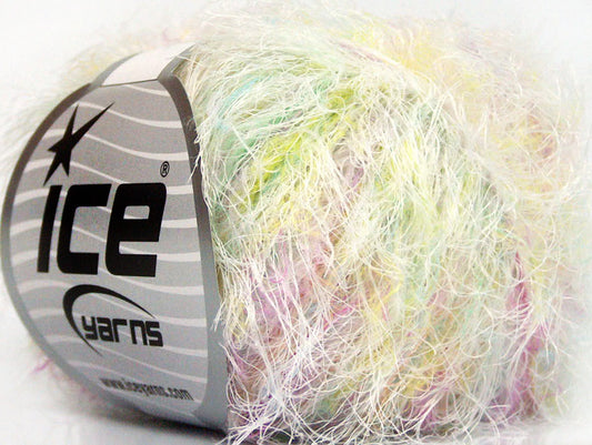 Lot of 8 Skeins ICE SALE EYELASH Hand Knitting Yarn Pastel Colors