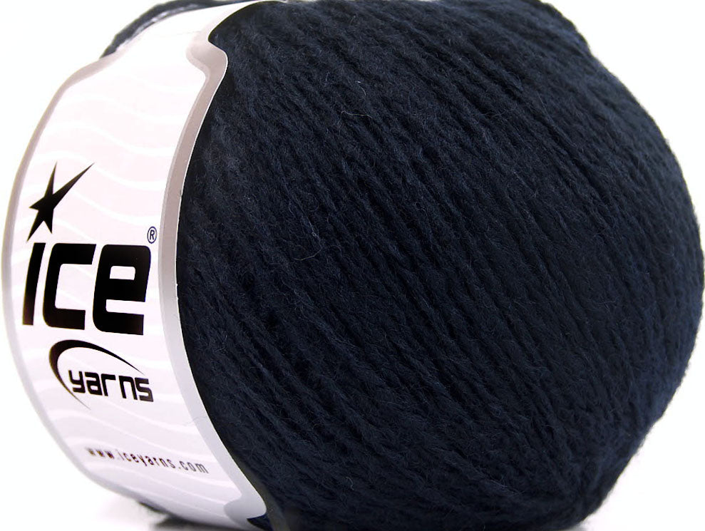 Lot of 8 Skeins Ice Yarns RONDO WOOL (40% Wool) Hand Knitting Yarn Navy