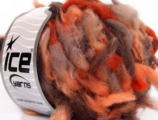 Lot of 8 Skeins ICE SALE POMPOM (100% Microfiber) Yarn Copper Salmon Maroon