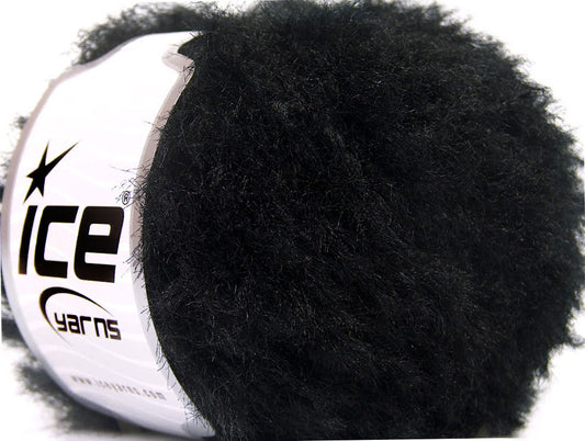 Lot of 8 Skeins Ice Yarns VISONE (95% Viscose) Hand Knitting Yarn Black