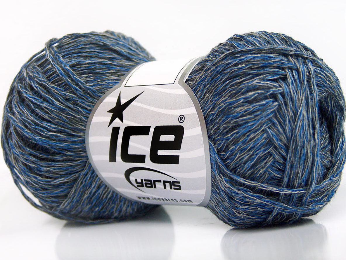 Lot of 8 Skeins ICE SALE SUMMER (100% Cotton) Hand Knitting Yarn Blue Shades