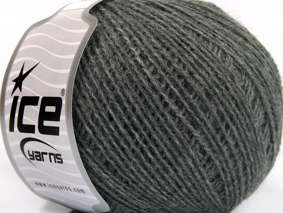 Lot of 8 Skeins ICE PRINCE (30% Baby Alpaca 35% Merino Wool) Yarn Grey