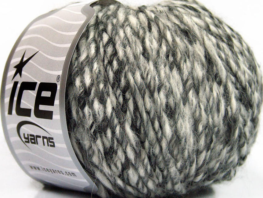 Lot of 8 Skeins ICE BIANCOSPINO LANA (50% Wool) Yarn Grey Shades White
