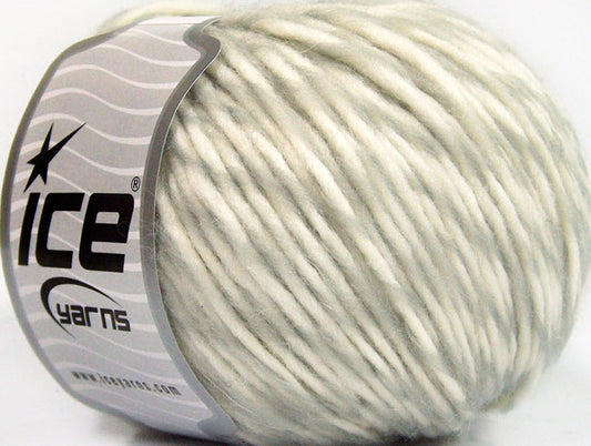 Lot of 8 Skeins ICE PICASSO WOOL (45% Wool) Hand Knitting Yarn Grey White