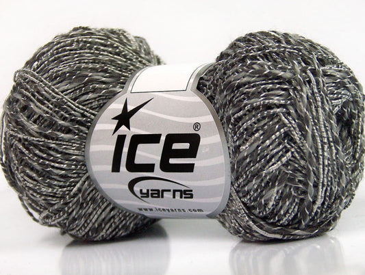 Lot of 8 Skeins Ice Yarns GINA VISCOSE (35% Viscose) Yarn Grey Shades