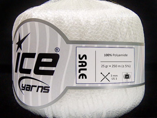 Lot of 6 Skeins Ice Yarns SALE RIBBON Hand Knitting Yarn White