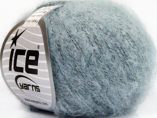 Lot of 10 Skeins ICE FREDDY WOOL (26% Wool 16% Viscose) Yarn Light Blue