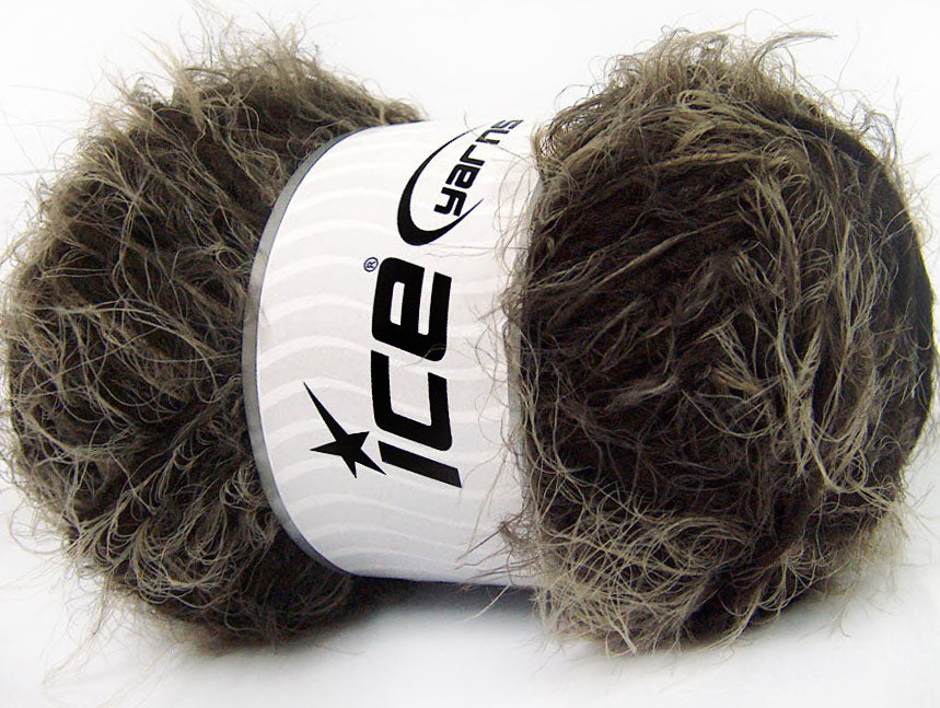 Lot of 4 x 100gr Skeins Ice Yarns TECHNO WOOL SUPERBULKY (30% Wool) Yarn Brown Shades