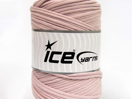 250 gr ICE YARNS UPCYCLED FABRIC 250 (95% Cotton 5% Elastan) Yarn Powder Pink