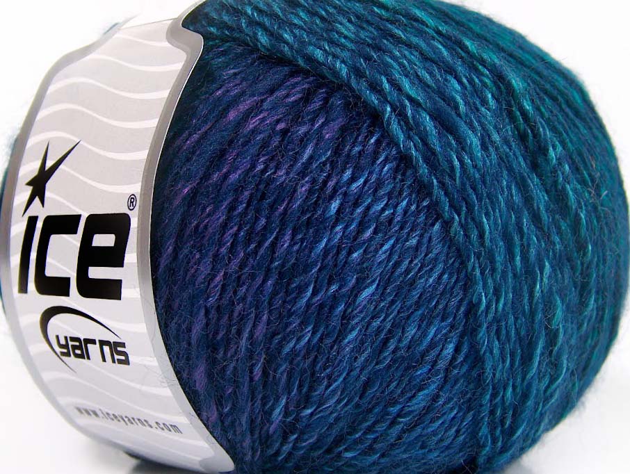 Lot of 8 Skeins Ice Yarns ROSETO (30% Wool) Yarn Purple Navy Green