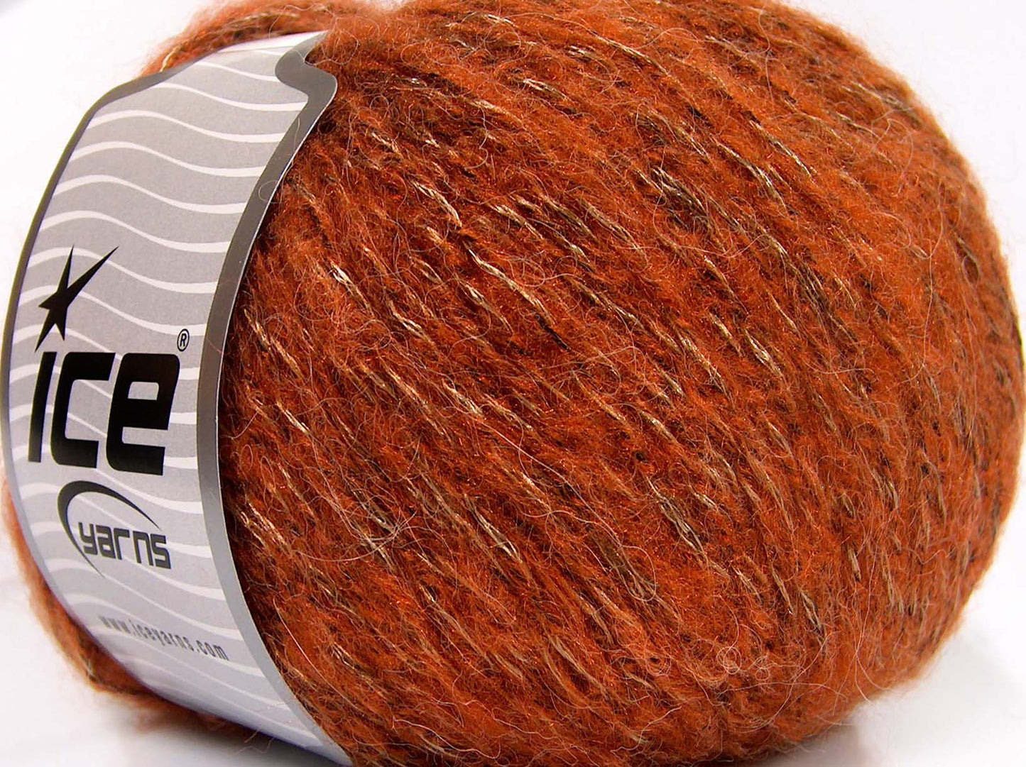Lot of 4 x 100gr Skeins Ice Yarns ALPACA SHINE (19% Alpaca) Yarn Orange Black Gold