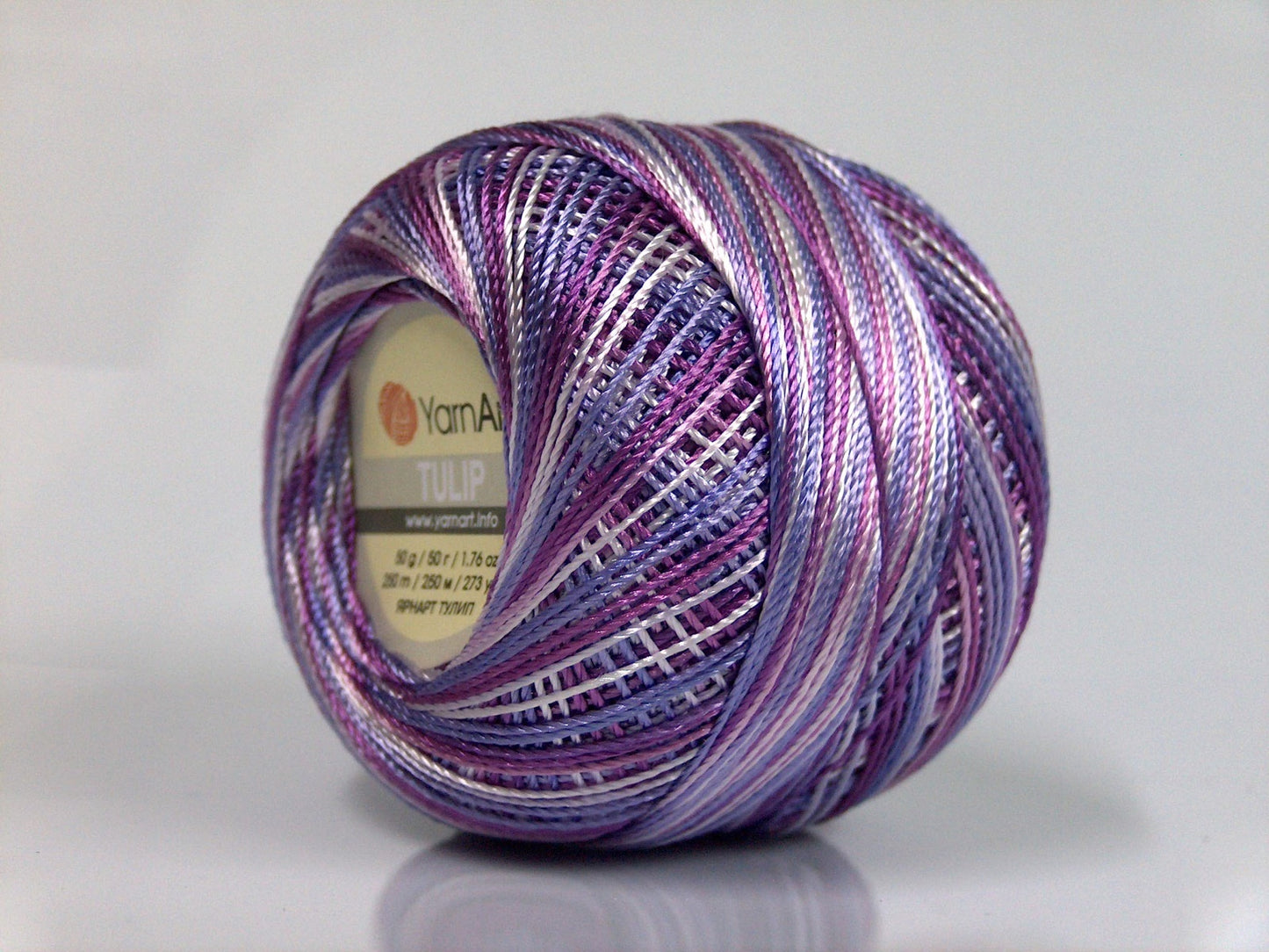 Lot of 6 Skeins Ice Yarns TULIP (100% MicroFiber) Yarn Lilac Shades