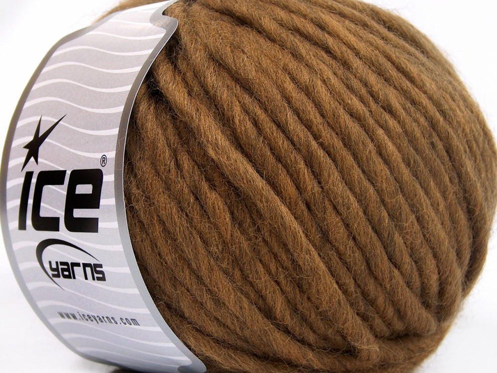 Lot of 4 x 100gr Skeins Ice Yarns PURE WOOL SUPERBULKY (100% Australian Wool) Yarn Brown