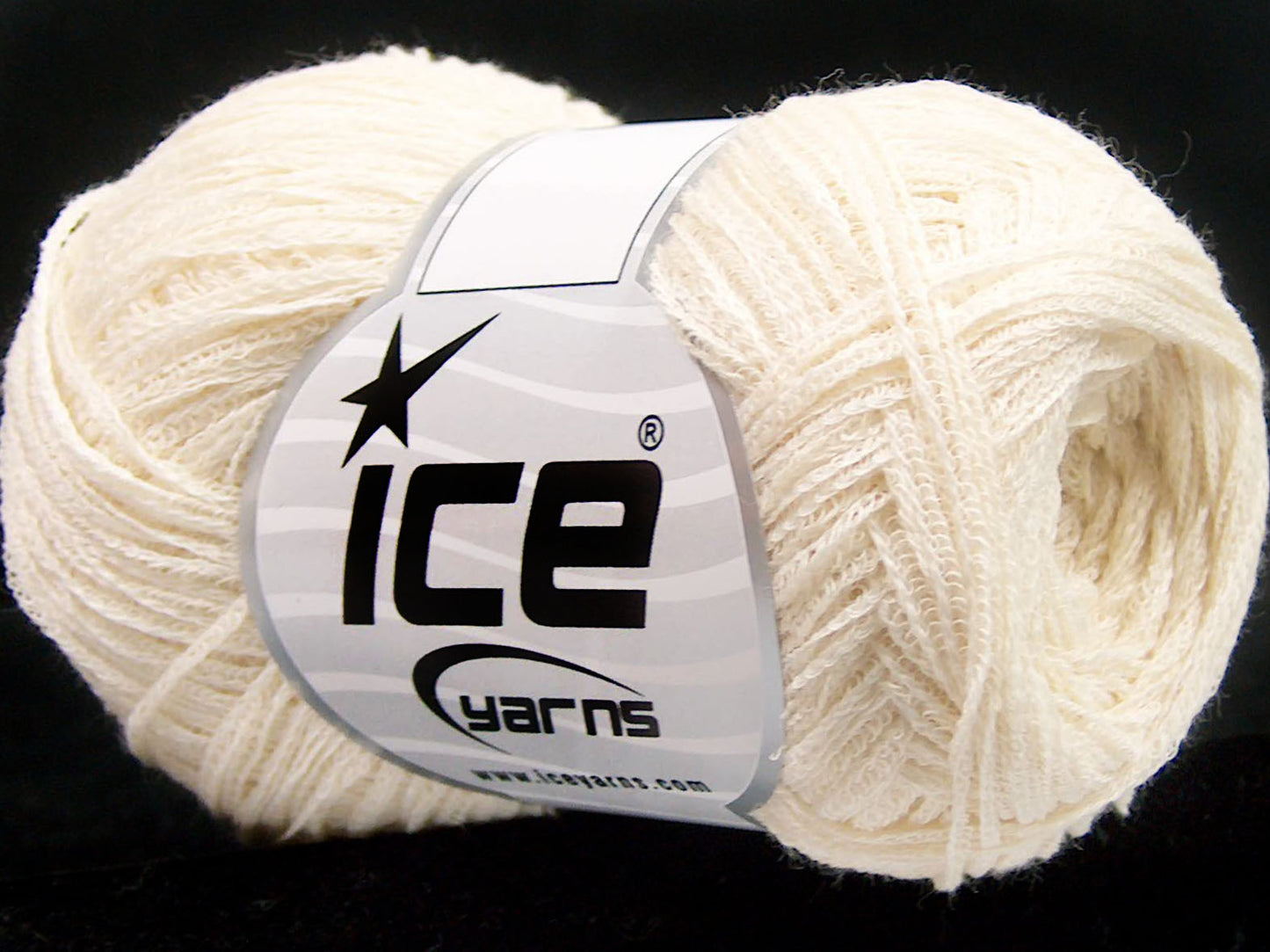 Lot of 8 Skeins Ice Yarns MUSTANG COTTON (74% Cotton) Hand Knitting Yarn Cream