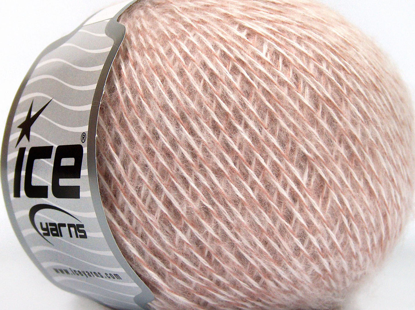 Lot of 8 Skeins Ice Yarns GALICIA (15% Wool) Hand Knitting Yarn Rose Pink White