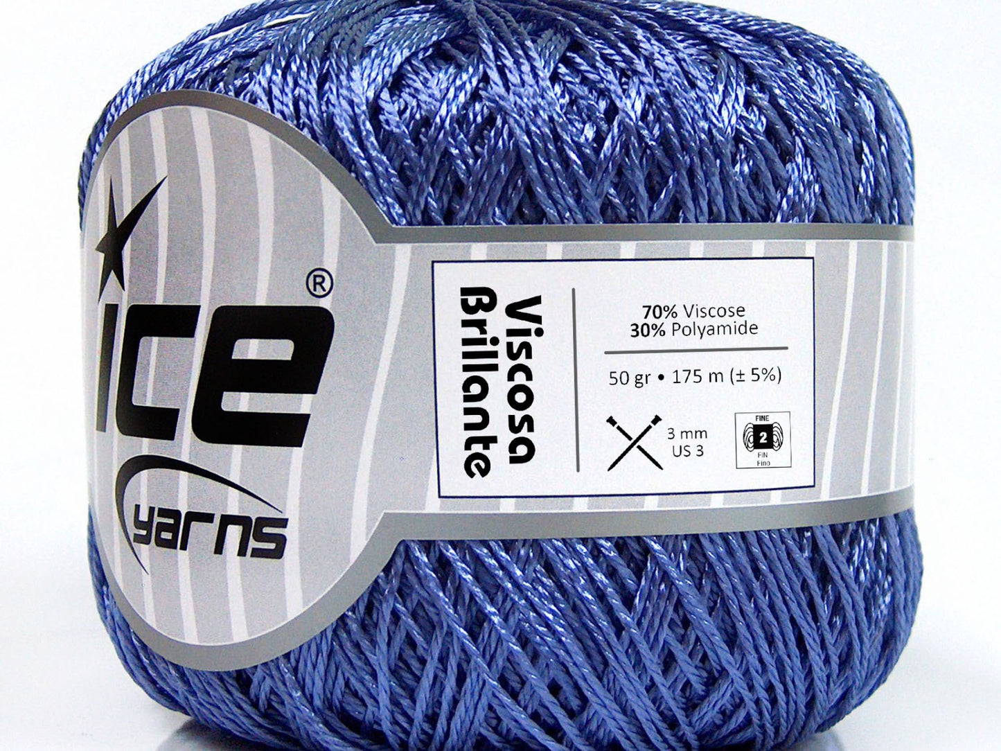 Lot of 6 Skeins Ice Yarns VISCOSA BRILLANTE (70% Viscose) Yarn Lilac