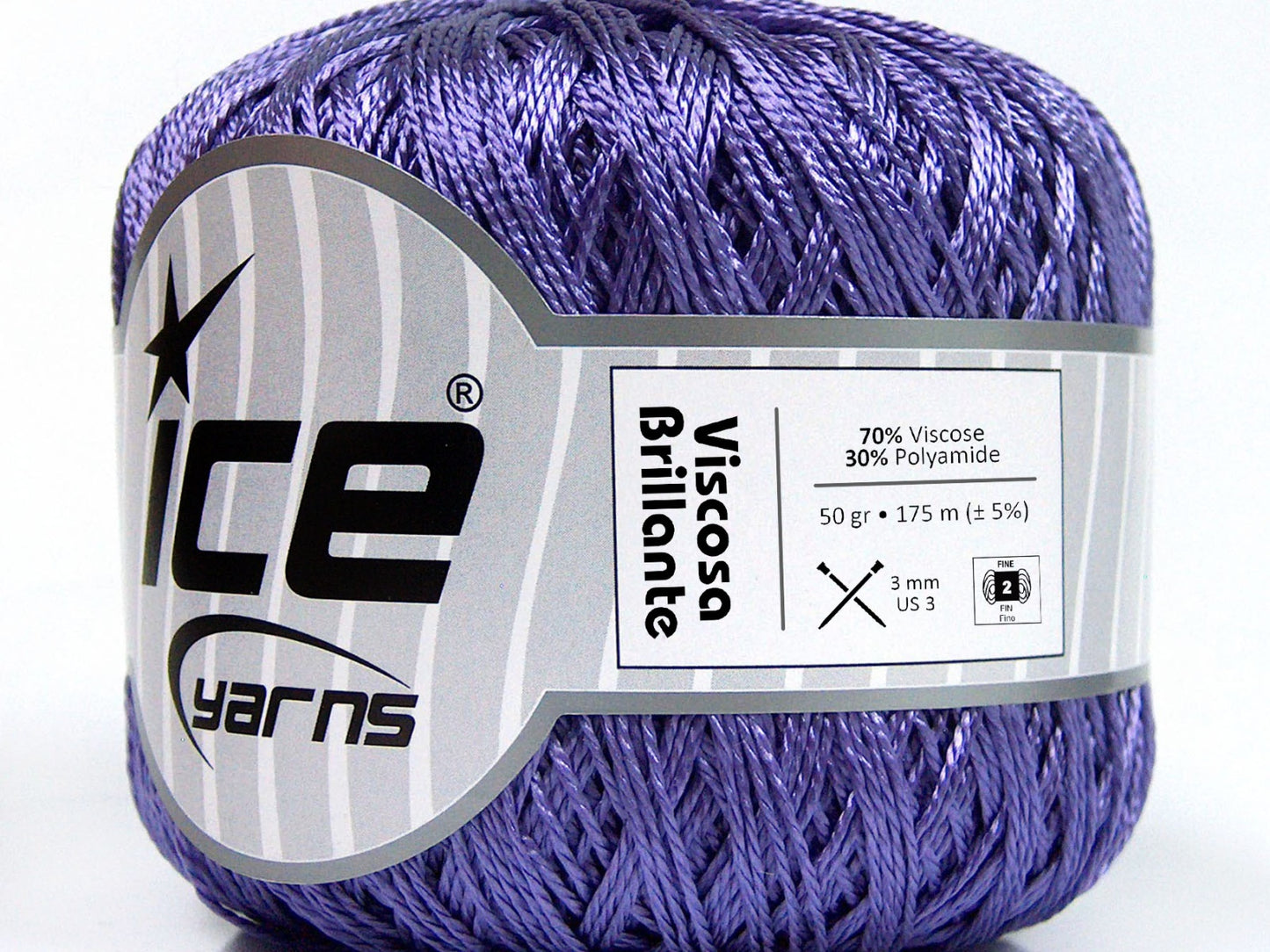 Lot of 6 Skeins Ice Yarns VISCOSA BRILLANTE (70% Viscose) Yarn Purple