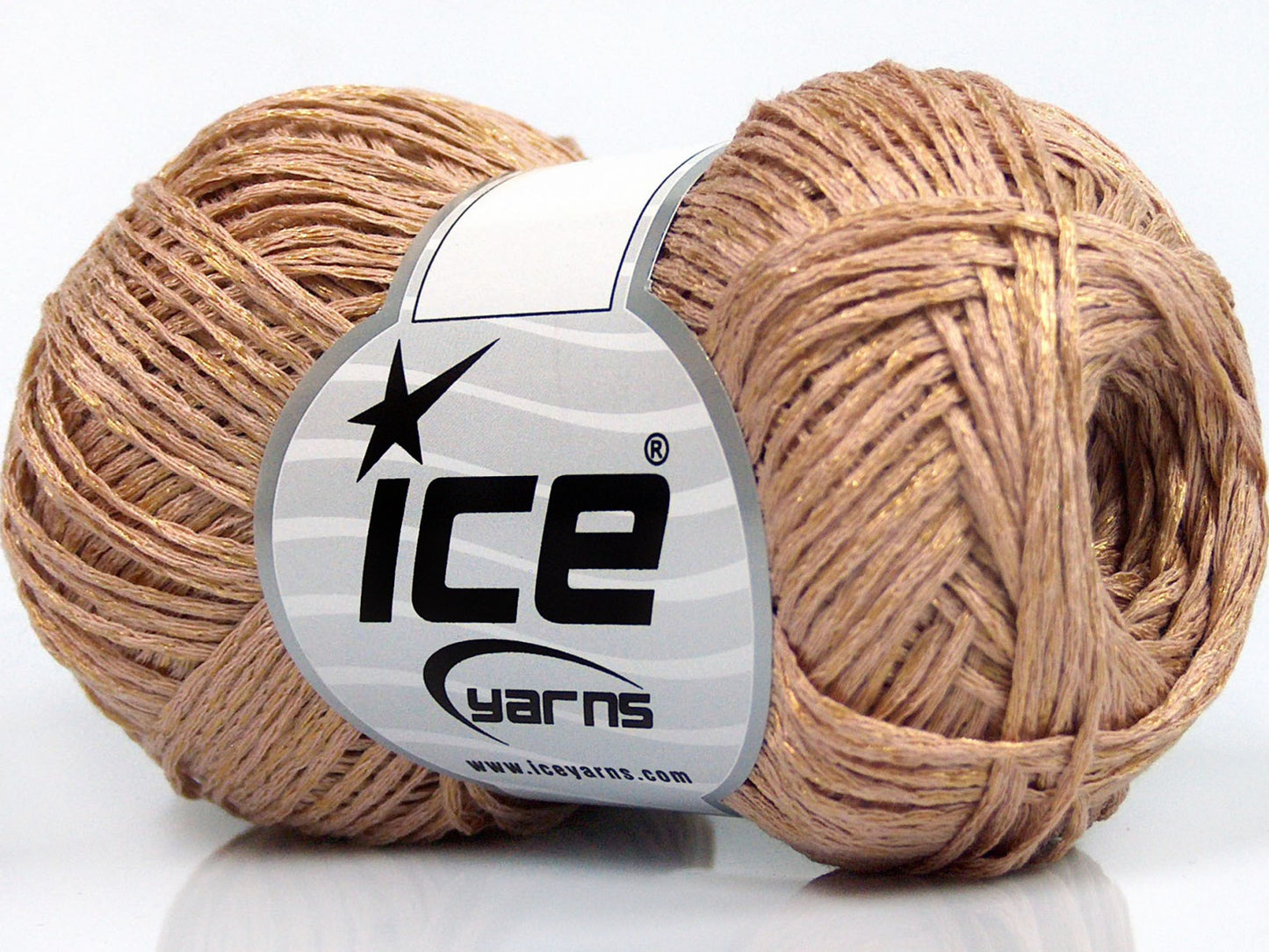 Lot of 8 Skeins Ice Yarns QUARTZ Hand Knitting Yarn Light Pink Gold