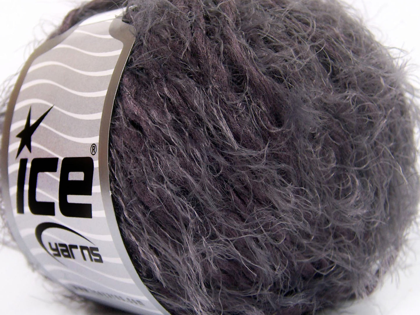 Lot of 8 Skeins Ice Yarns SALE EYELASH (30% Wool) Hand Knitting Yarn Lavender