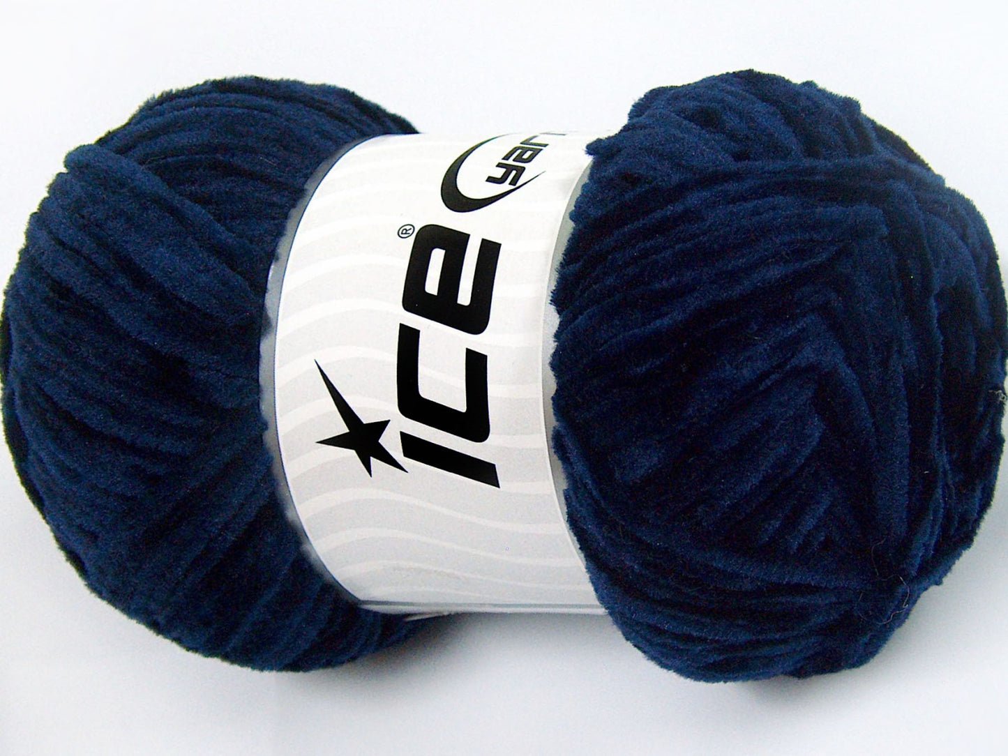 Lot of 4 x 100gr Skeins Ice Yarns CHENILLE LIGHT 100 (100% MicroFiber) Yarn Blue