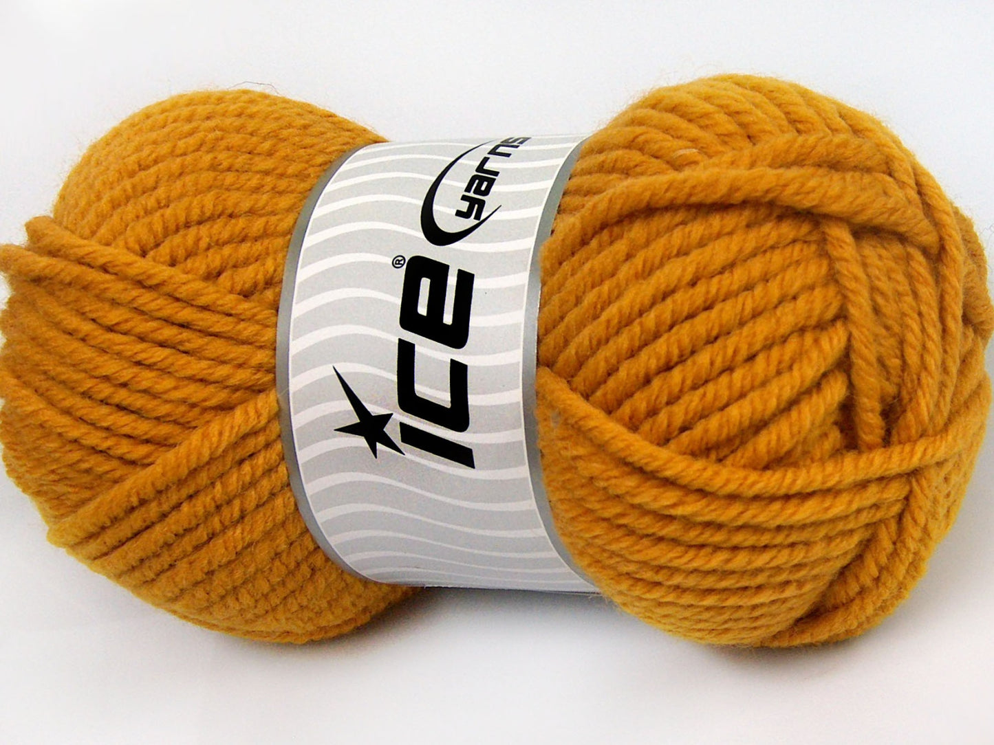 Lot of 4 x 100gr Skeins Ice Yarns ELITE WOOL SUPERBULKY (50% Wool) Yarn Gold