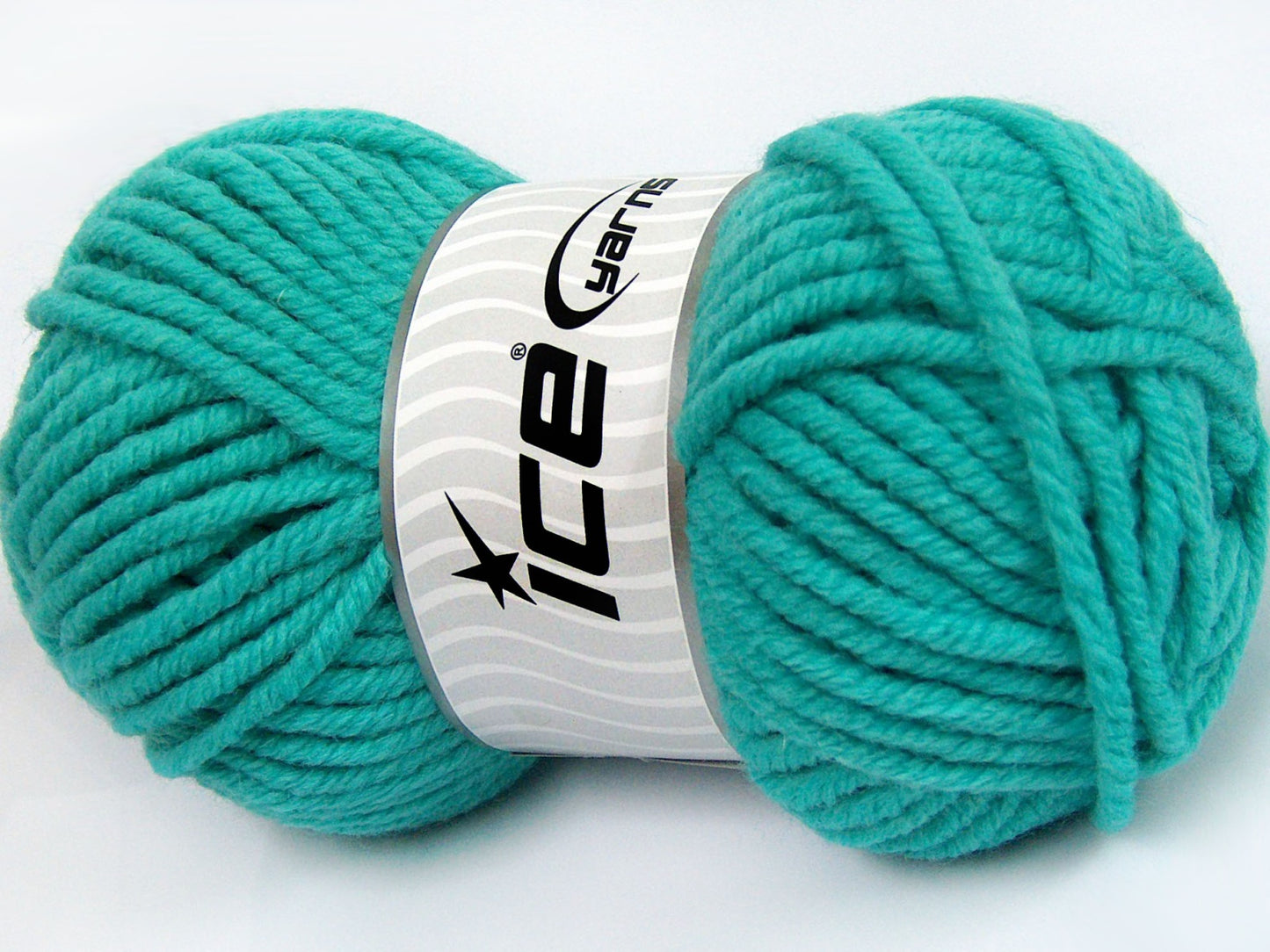 Lot of 4 x 100gr Skeins Ice Yarns ELITE WOOL SUPERBULKY (50% Wool) Yarn Turquoise