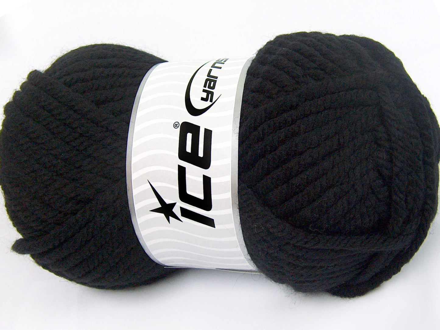 Lot of 2 x 200gr Skeins Ice Yarns SUPERWASH WOOL JUMBO (25% Superwash Wool) Yarn Black