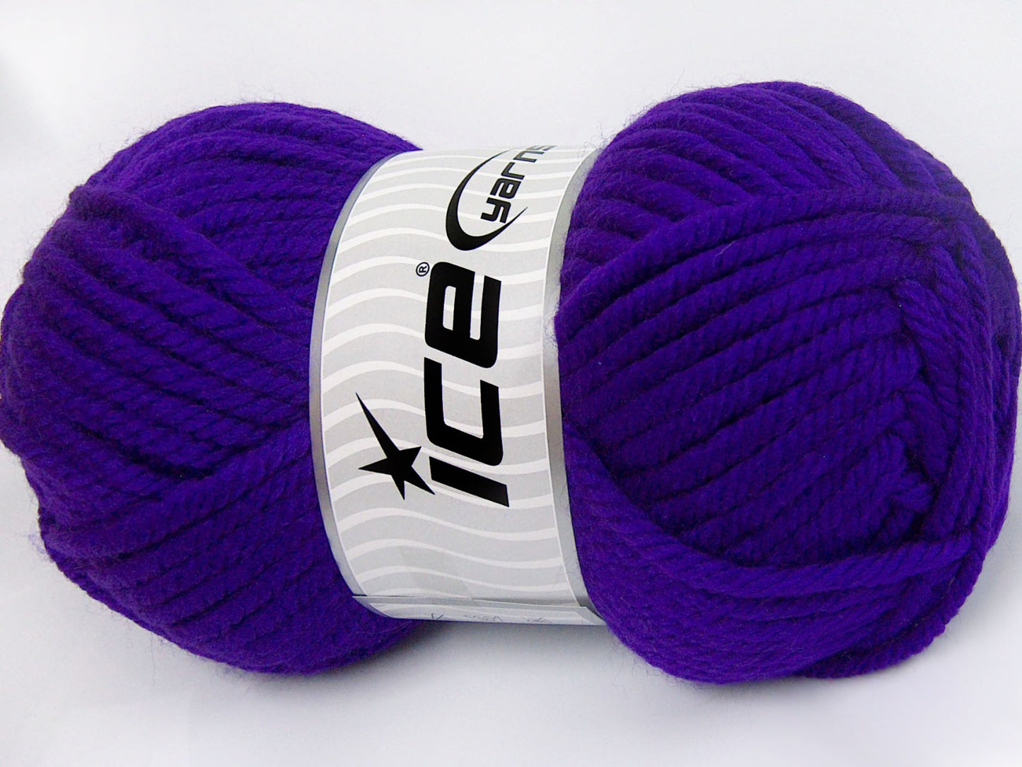 Lot of 2 x 200gr Skeins Ice Yarns SUPERWASH WOOL JUMBO (25% Superwash Wool) Yarn Purple