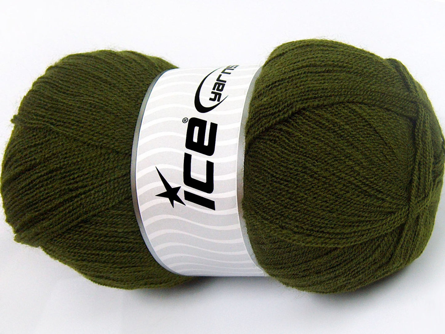 Lot of 4 x 100gr Skeins Ice Yarns KRISTAL Hand Knitting Yarn Dark Khaki