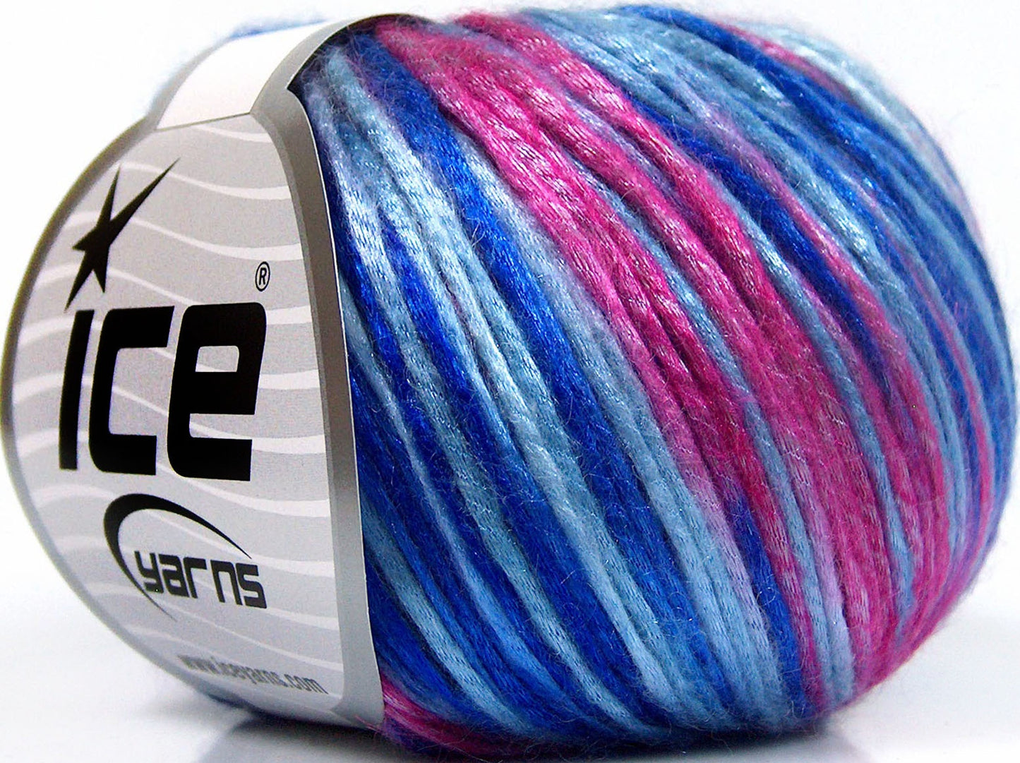 Lot of 8 Skeins Ice Yarns ROCKABILLY COLOR (67% Tencel) Yarn Blue Shades Pink Shades