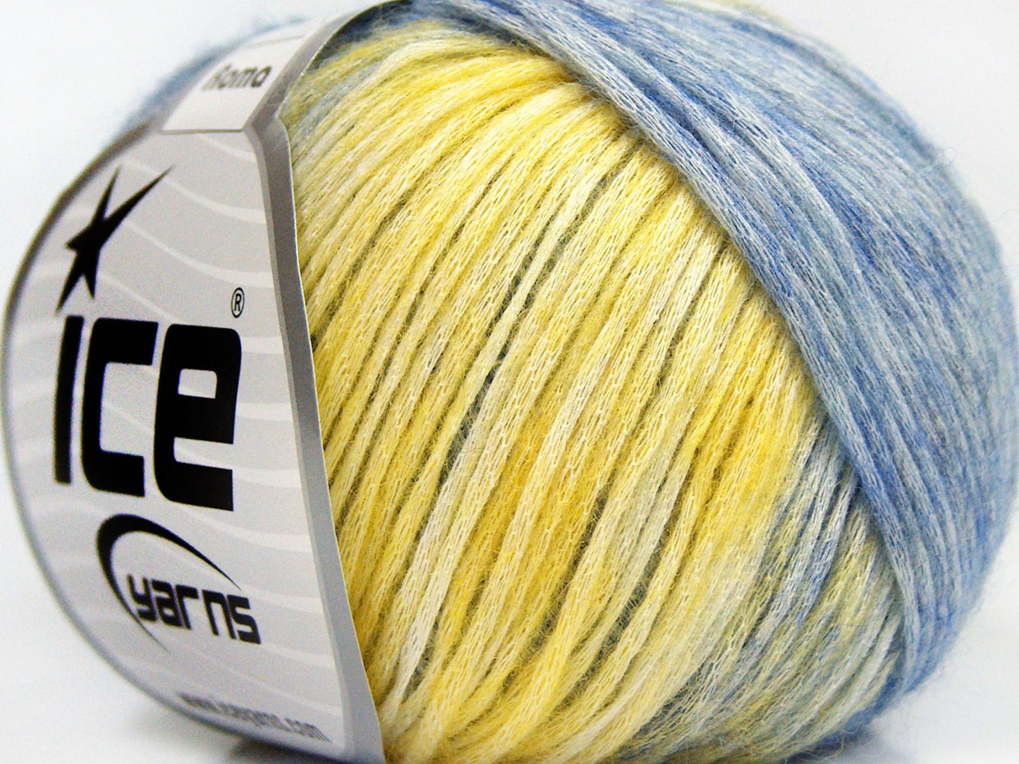 Lot of 6 Skeins Ice Yarns ROMA (26% Wool 74% Modal) Yarn Yellow Blue Shades