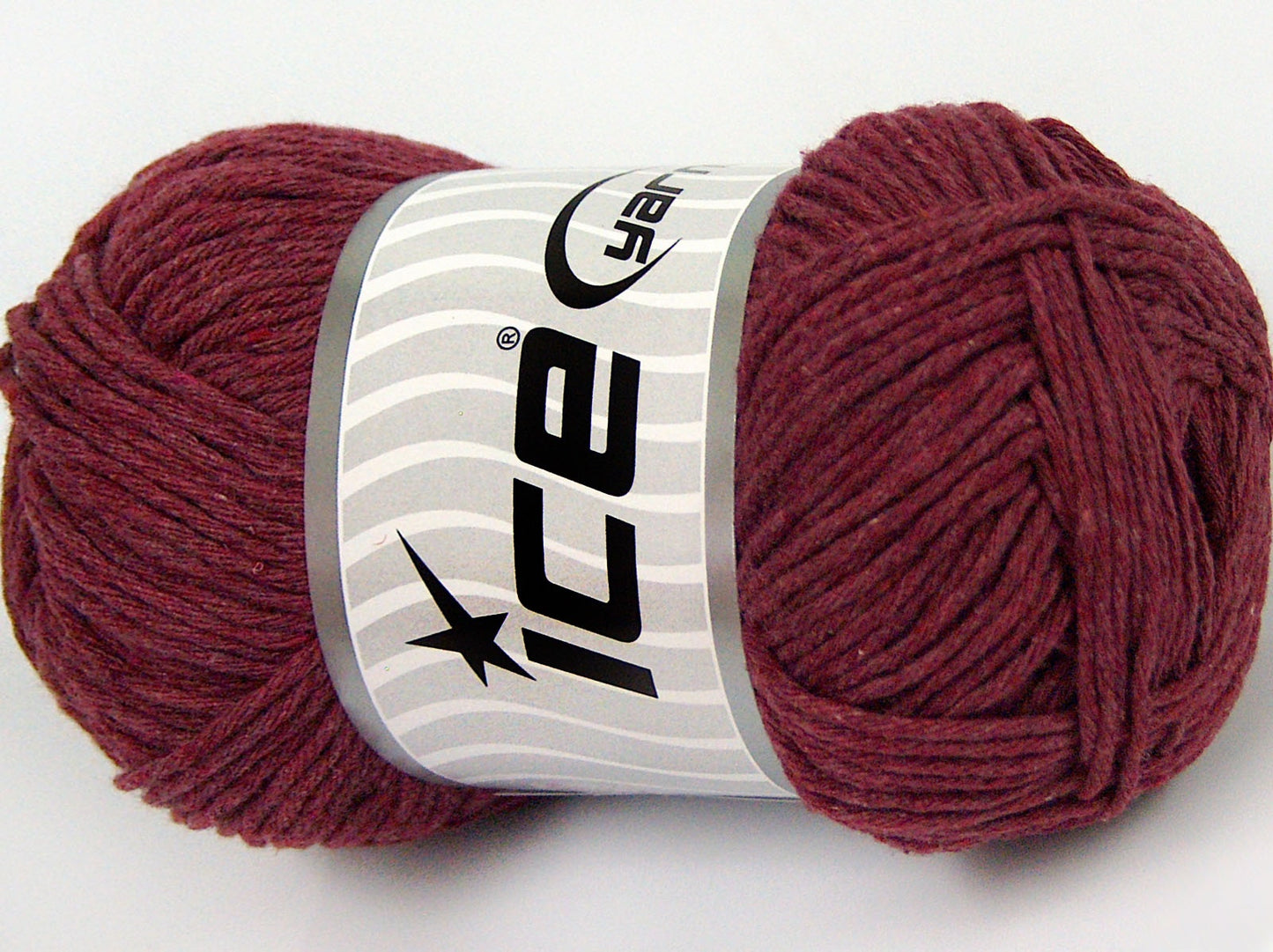 Lot of 4 x 100gr Skeins Ice Yarns NATURAL COTTON WORSTED (100% Cotton) Yarn Burgundy