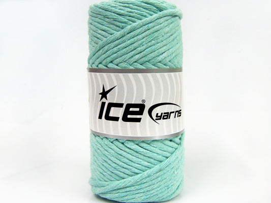 250 gr ICE YARNS NATURAL COTTON JUMBO (100% Cotton) Yarn Mint Green