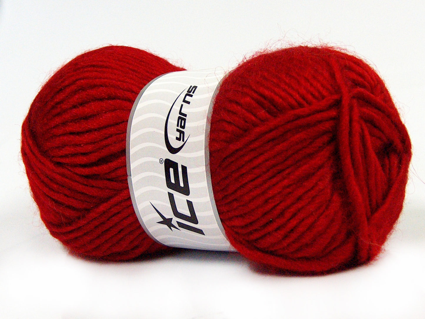 Lot of 4 x 100gr Skeins Ice Yarns MOHAIR BULKY (5% Mohair 10% Wool) Yarn Red