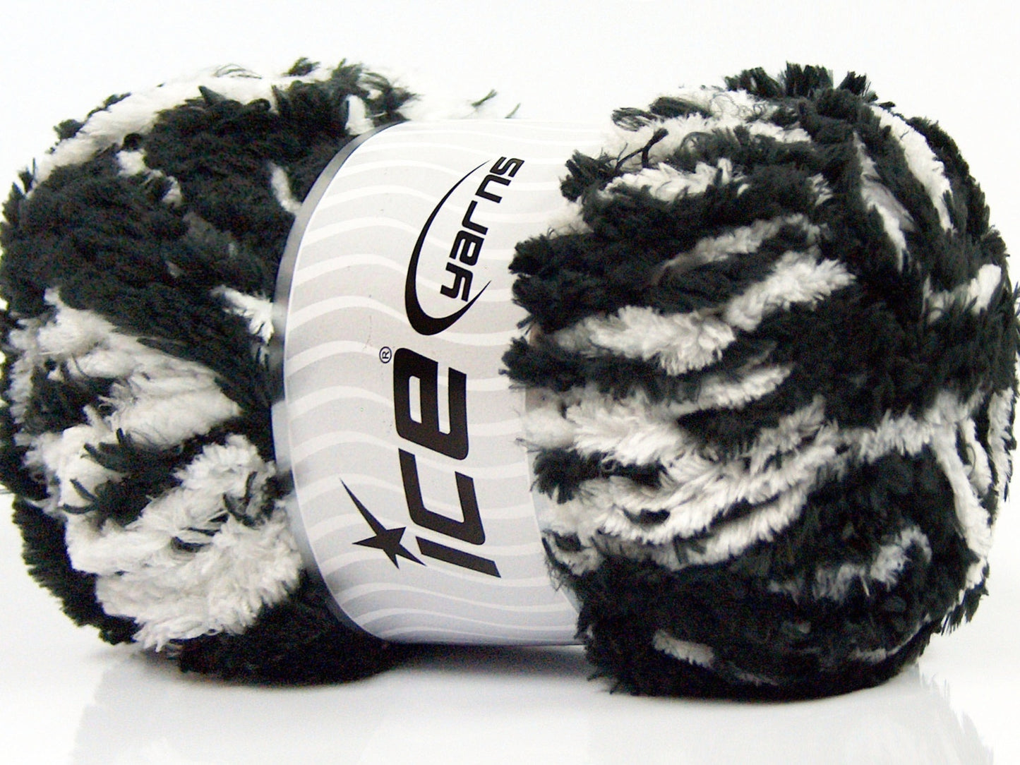 Lot of 4 x 100gr Skeins Ice Yarns PANDA DUO (100% MicroFiber) Yarn Black White
